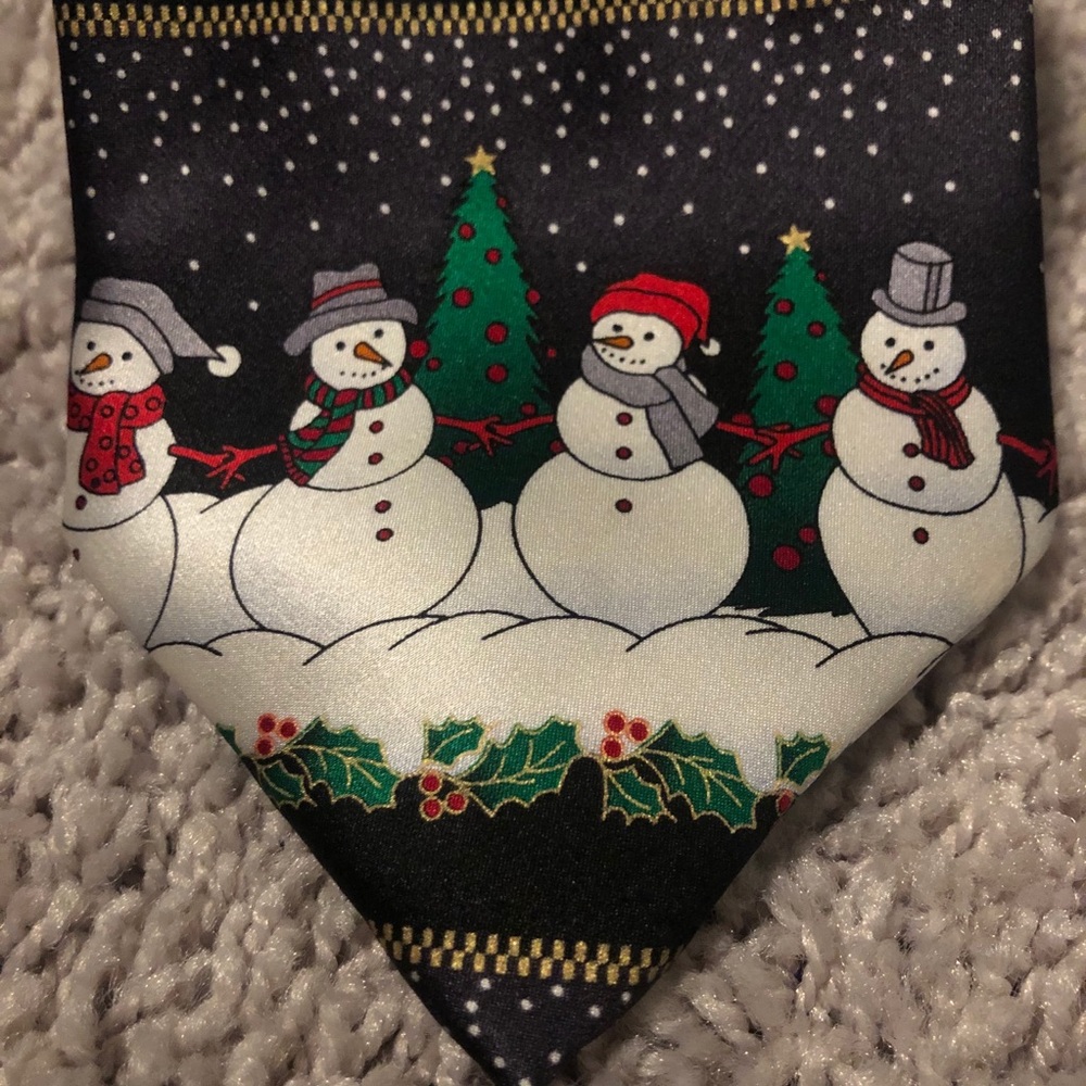 Holidays Christmas snowman tie - Picture 2 of 5